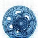 歯車と設計図の画像